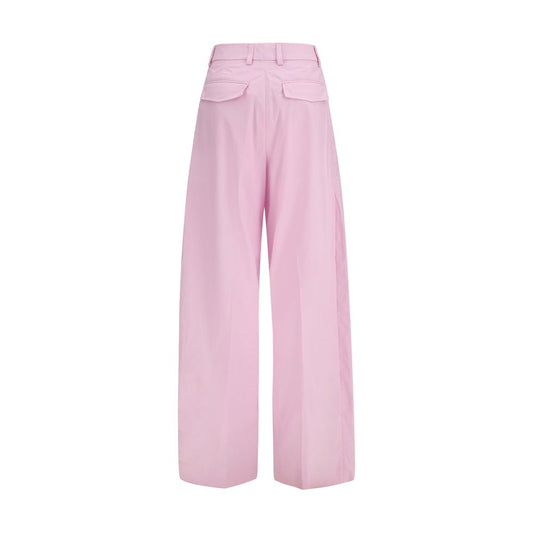 Multicolor Cotton Casual Pants