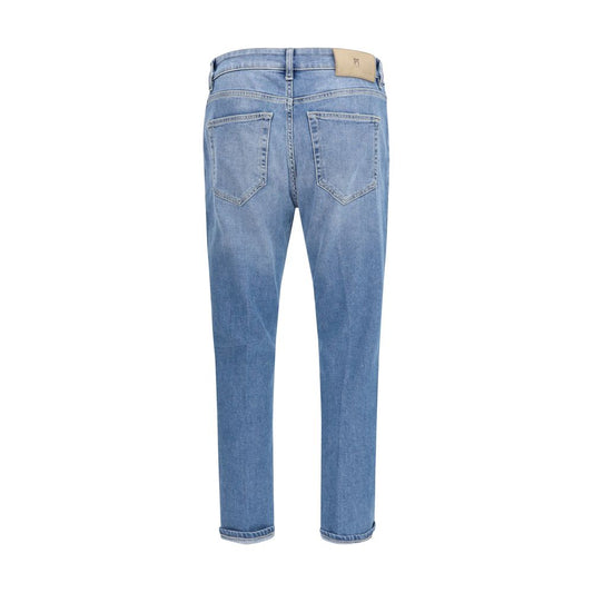 Blue Cotton Slim Fit Jeans