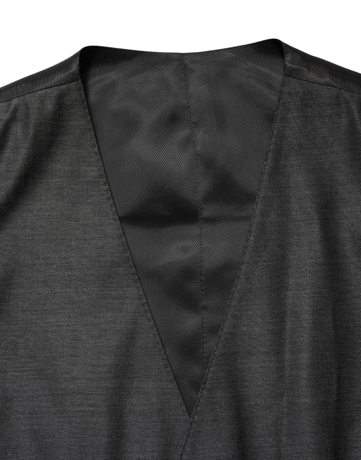 Dark Gray Wool Dress Formal Waistcoat Vest