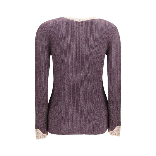 Purple Viscose Cardigan