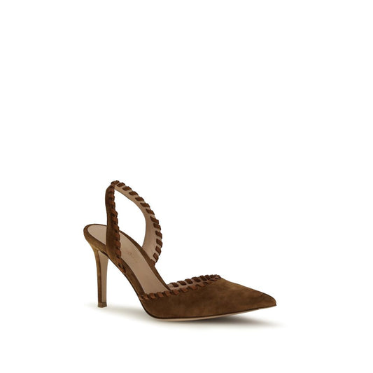Brown Calf Leather Bos Taurus High Heel Pumps