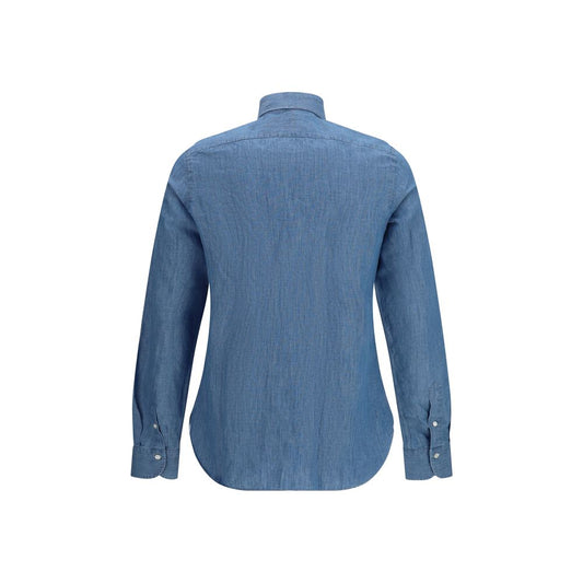 Blue Cotton Dress Shirt