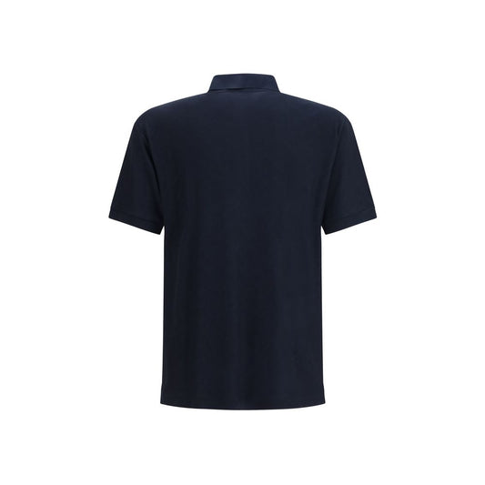 Blue Viscose Polo Shirt