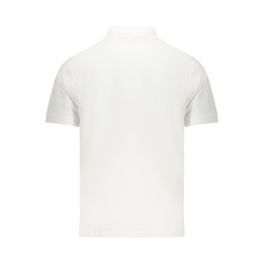 White Cotton Men Polo Shirt