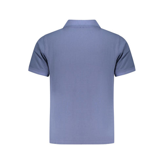 Blue Organic Cotton Men Polo