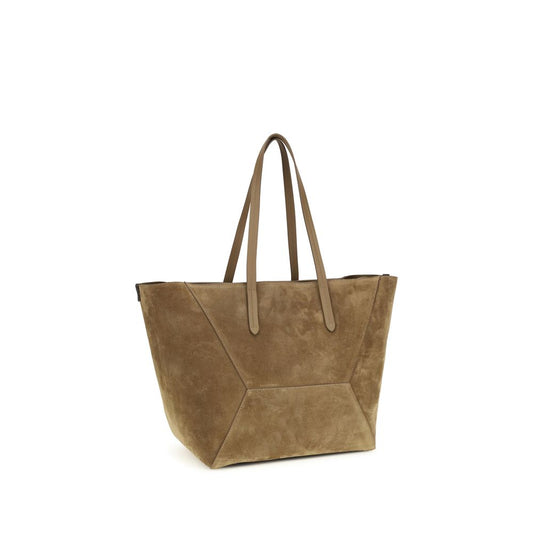 Beige Calf Leather Bos Taurus Shoulder Bag