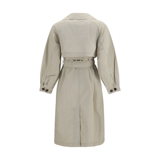 Beige Polyamide Trench Coat