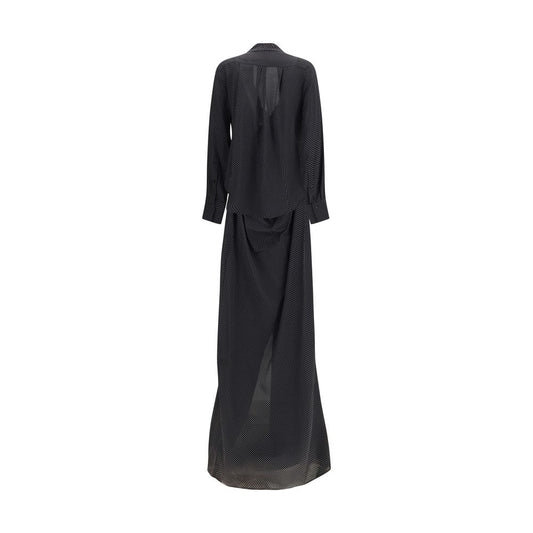 Black Silk Long Dress