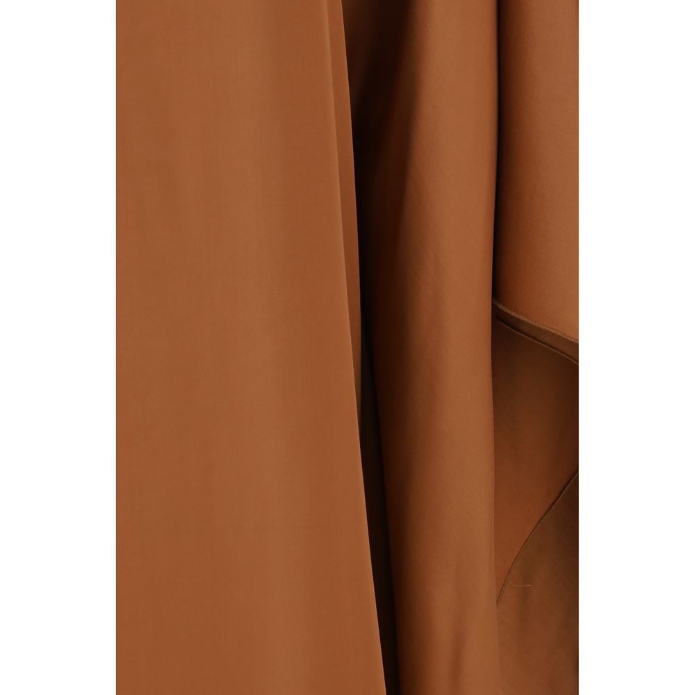 Brown Viscose Long Dress