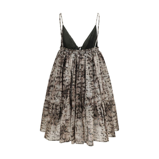 Beige Cotton Casual Dress