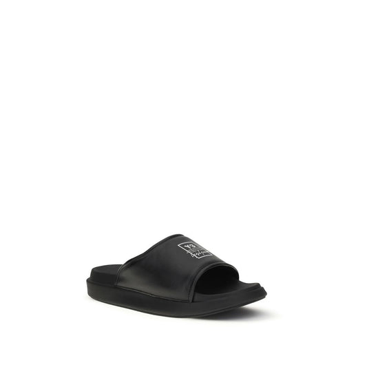 Black Calf Leather Bos Taurus Sandals