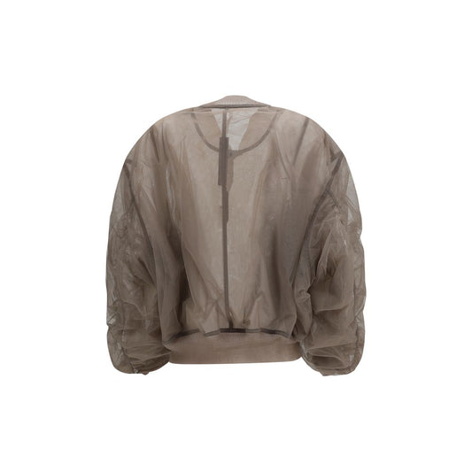Gray Nylon Bomber