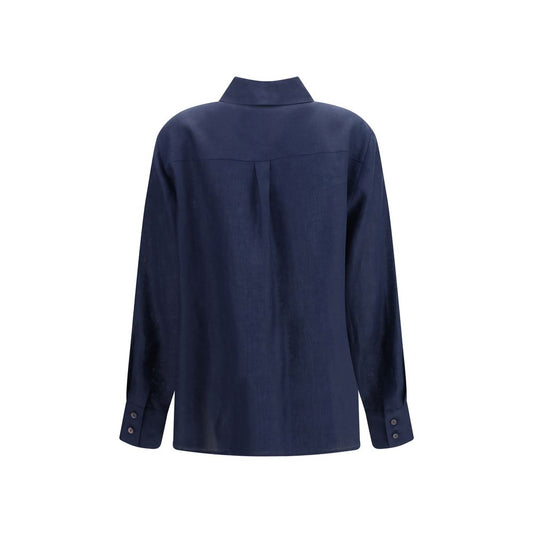 Blue Linen Dress Shirt
