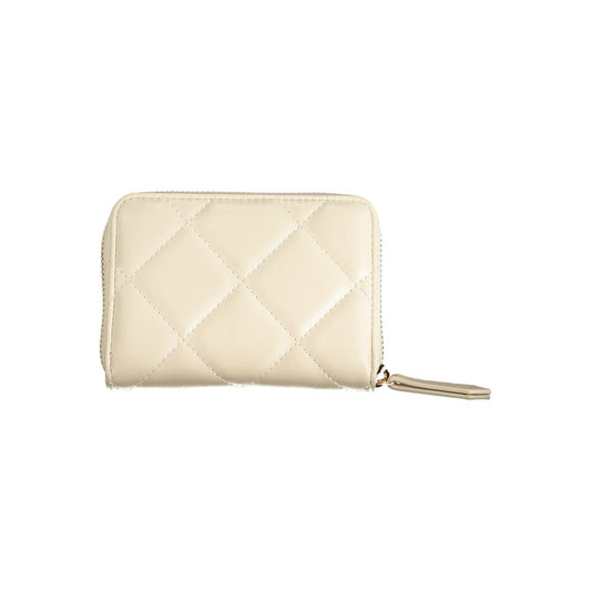 Beige Polyurethane Women's Wallet