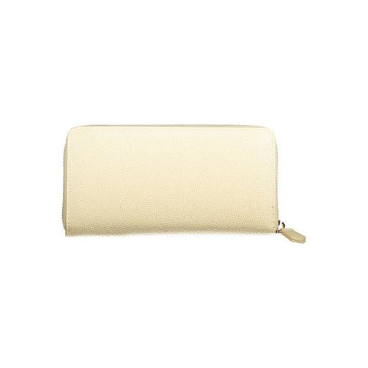 Beige Polyurethane Women's Wallet