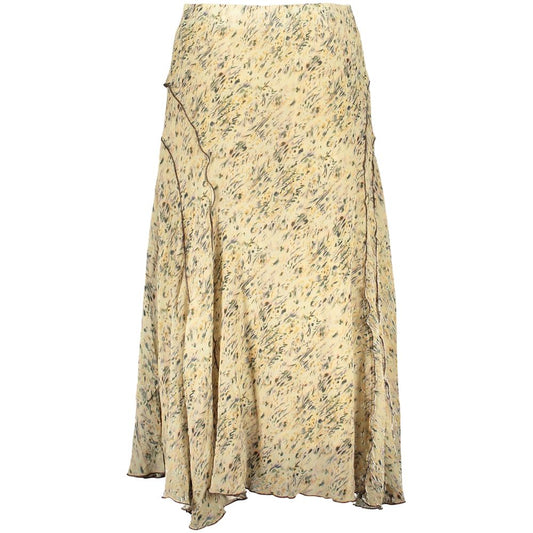 Beige Polyester Women's Skirt