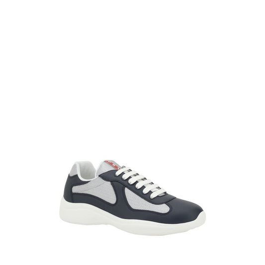 Blue Polyamide Athletic Sneakers