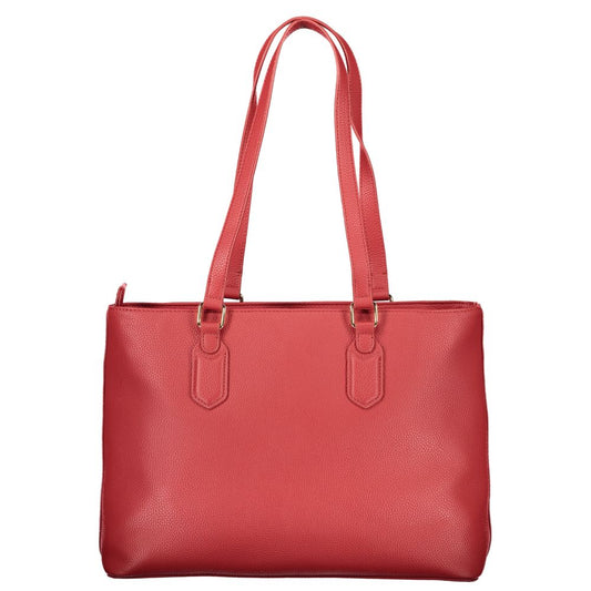 Rosso Polyurethane Women's Bag With Zip Closure And Compartments