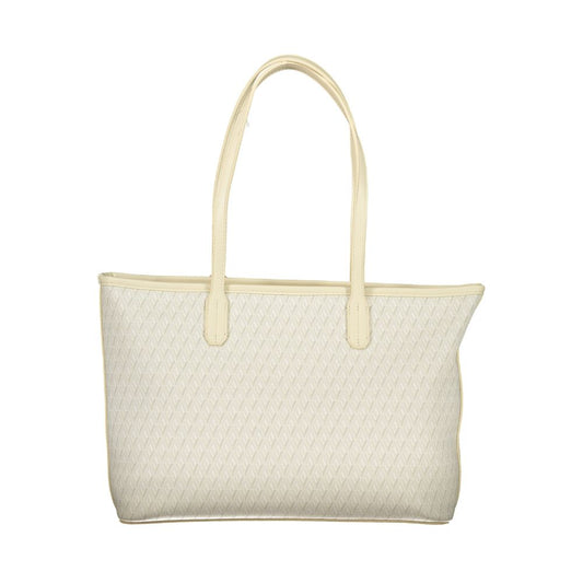 Beige Polyurethane Women's Bag