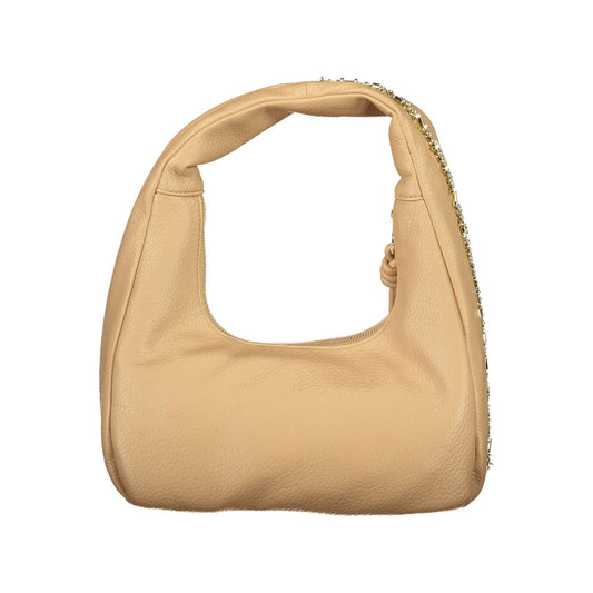 Beige Polyurethane Women's Bag