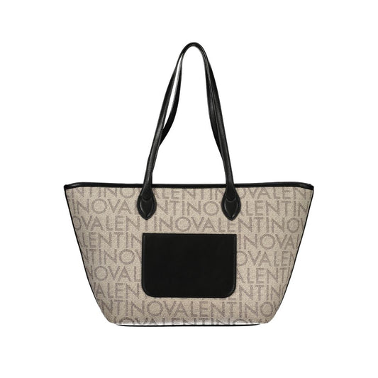 Beige Polyurethane Women's Bag