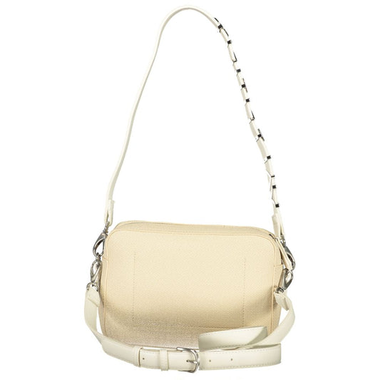Beige Polyurethane Women's Bag