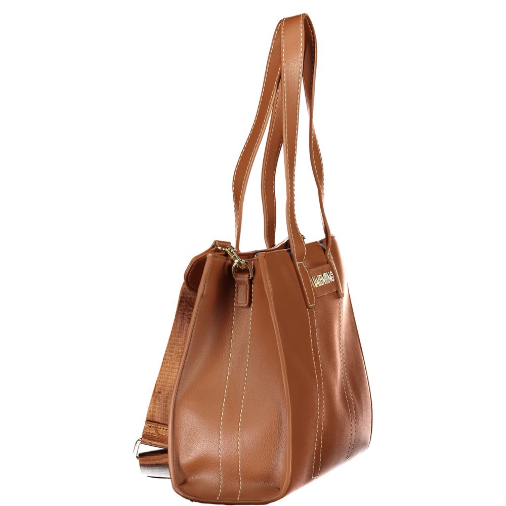 Brown Polyurethane Women's Bag
