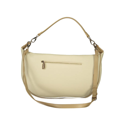 Beige Polyurethane Women's Bag