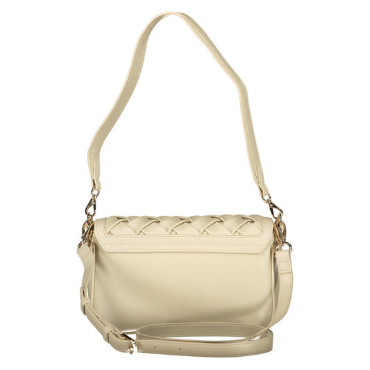 Beige Polyurethane Women's Bag