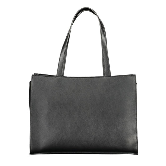 Nero Polyurethane Women's Bag With Multiple Compartments