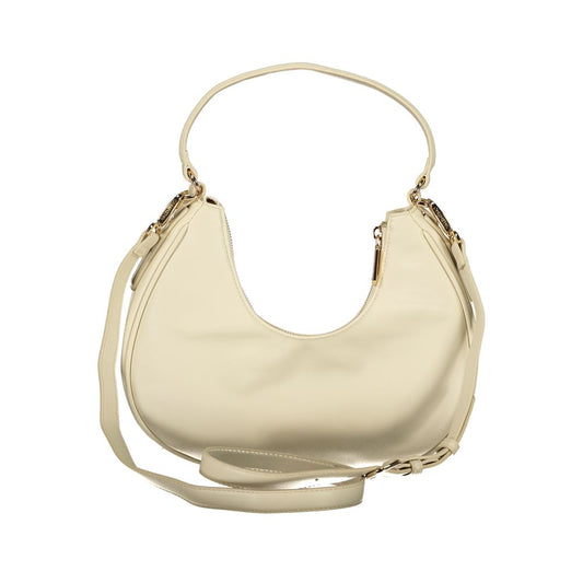 Beige Polyurethane Women's Bag