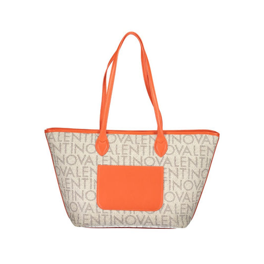 Beige Polyurethane Women's Bag