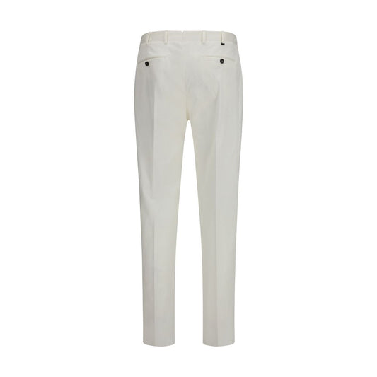 White Cotton Casual Pants