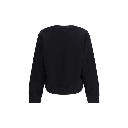 Black Cotton Sweatshirt
