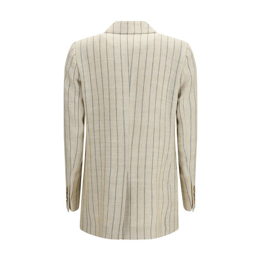 Beige Linen Blazer