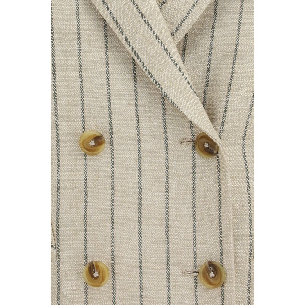 Beige Linen Blazer