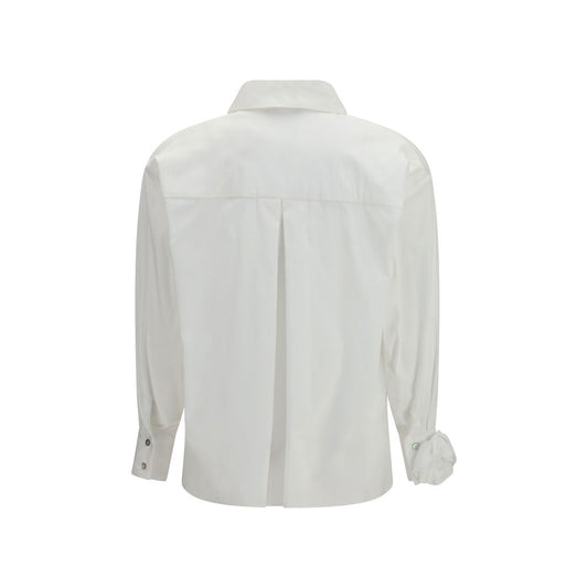 White Cotton Pattern Shirt