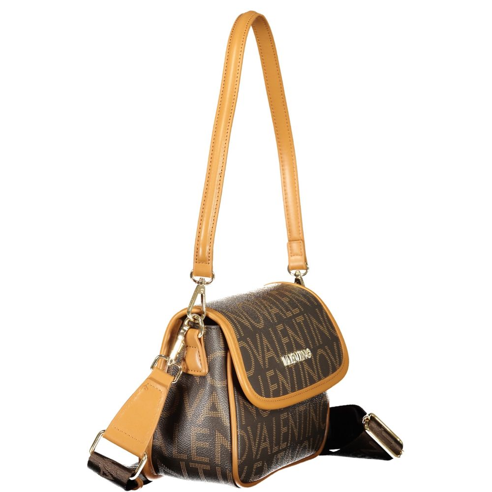 Brown Polyurethane Women's Bag