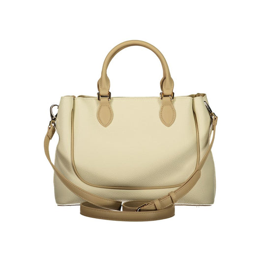 Beige Polyurethane Women's Bag