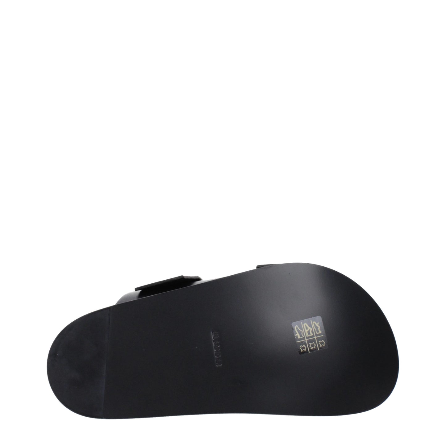 Black Leather Slippers