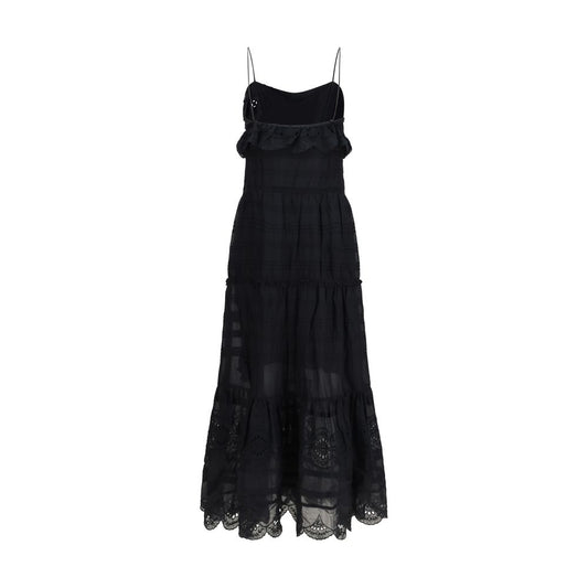 Black Cotton Casual Dress