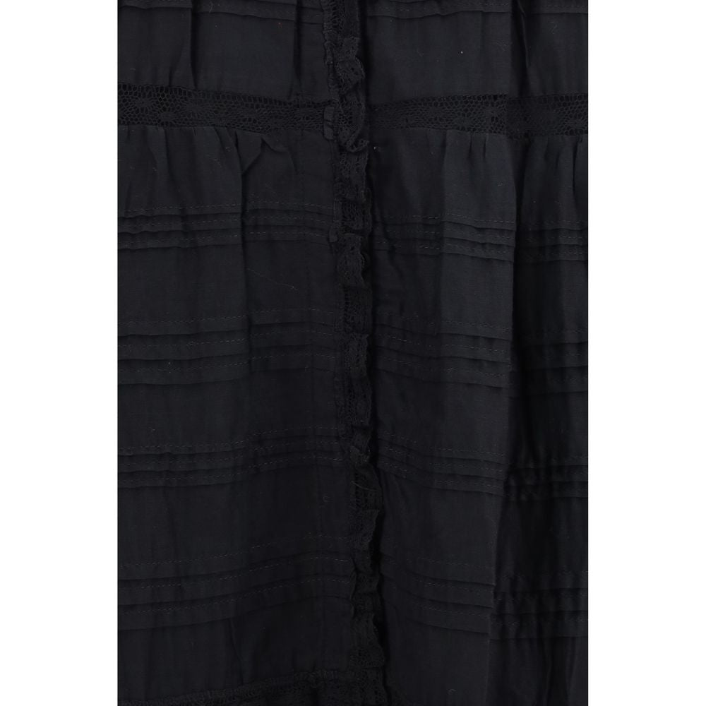 Black Cotton Casual Dress
