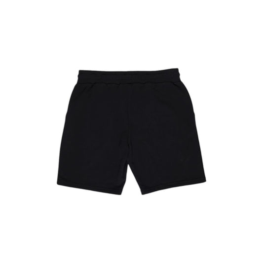 Black Cotton Bermuda Shorts