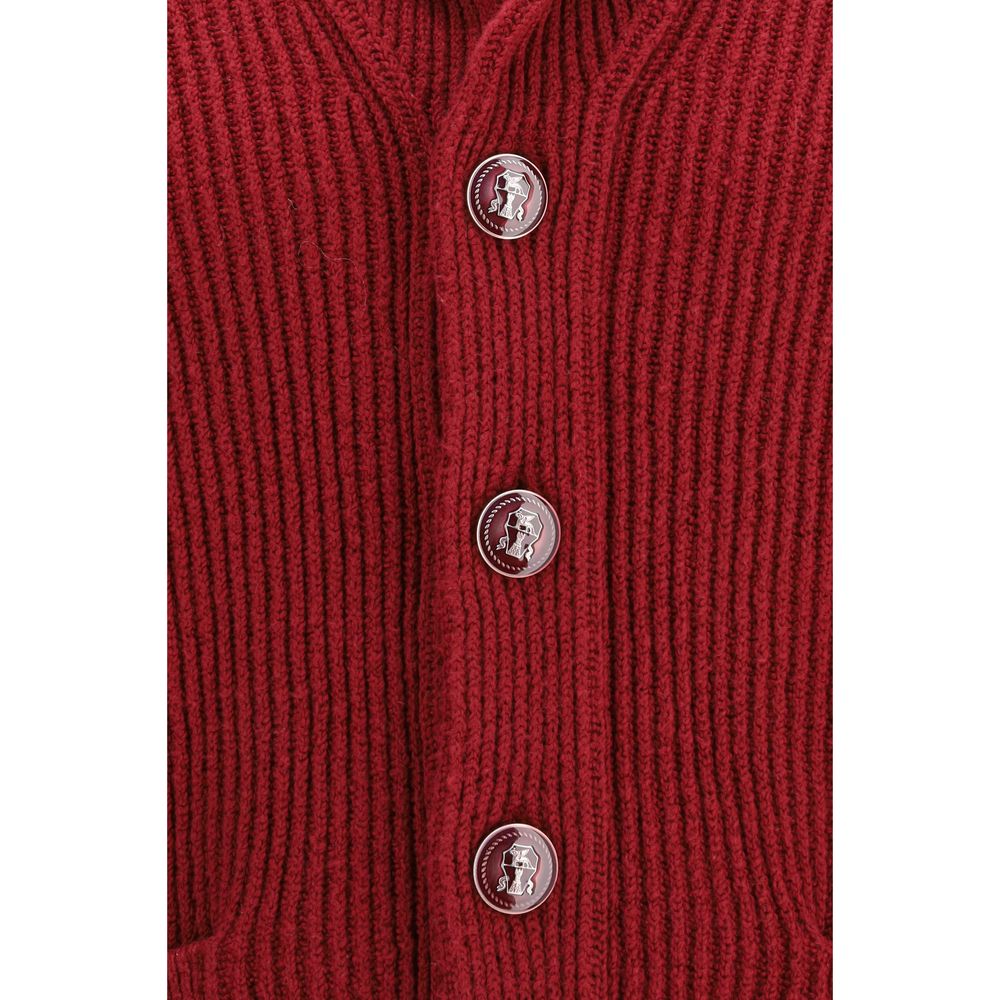 Red Cotton Cardigan