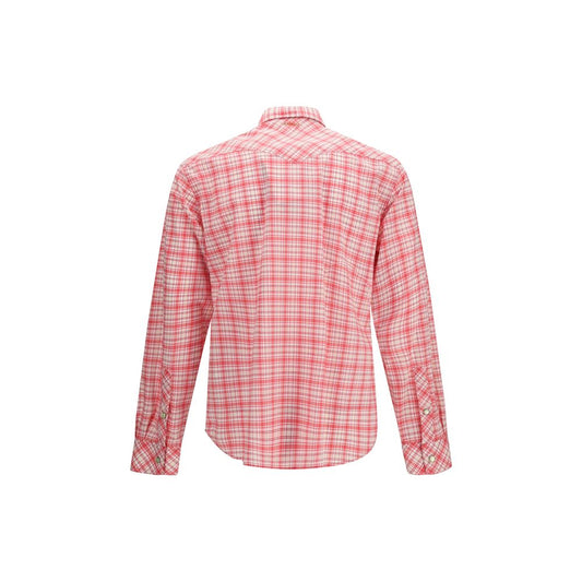 Red Cotton Pattern Shirt
