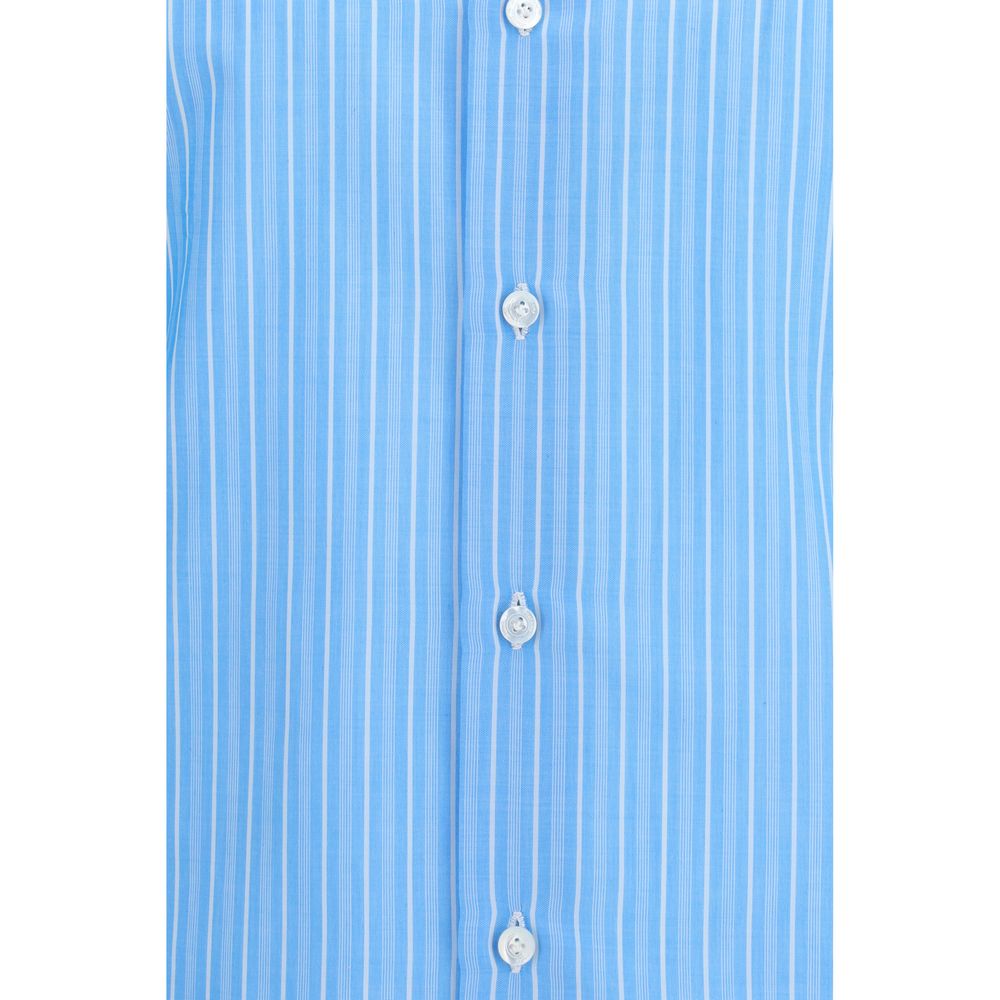 Blue Cotton Pattern Shirt