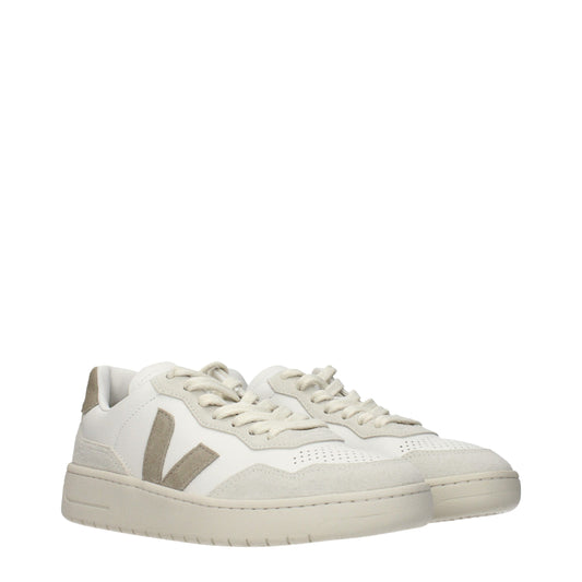 White Leather Low Top Sneakers
