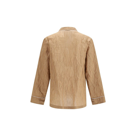 Beige Linen Top Sleepwear