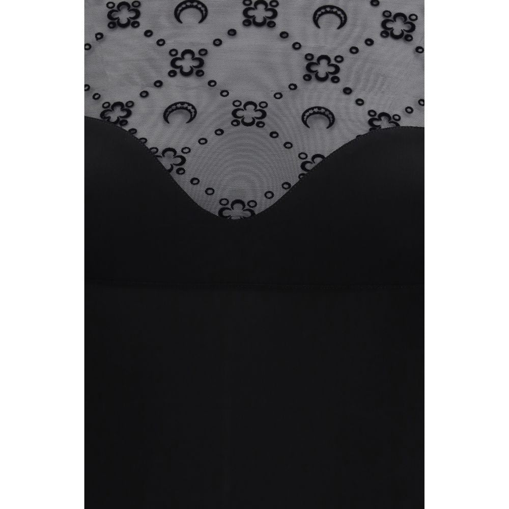 Black Polyamide Casual Dress