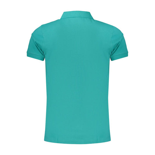 Green Cotton Men Polo
